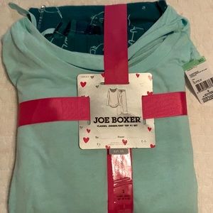 NWT Joe Boxer Flannel Pant with Knit Top PJ Set